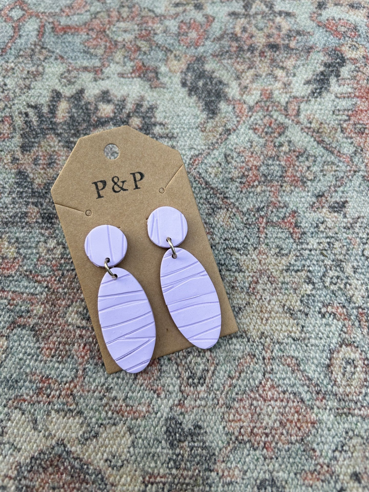 Lavender Lines - Drop Earring