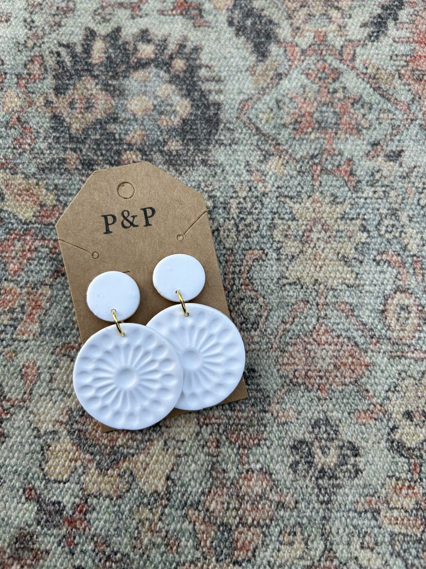 White Goblet Earring