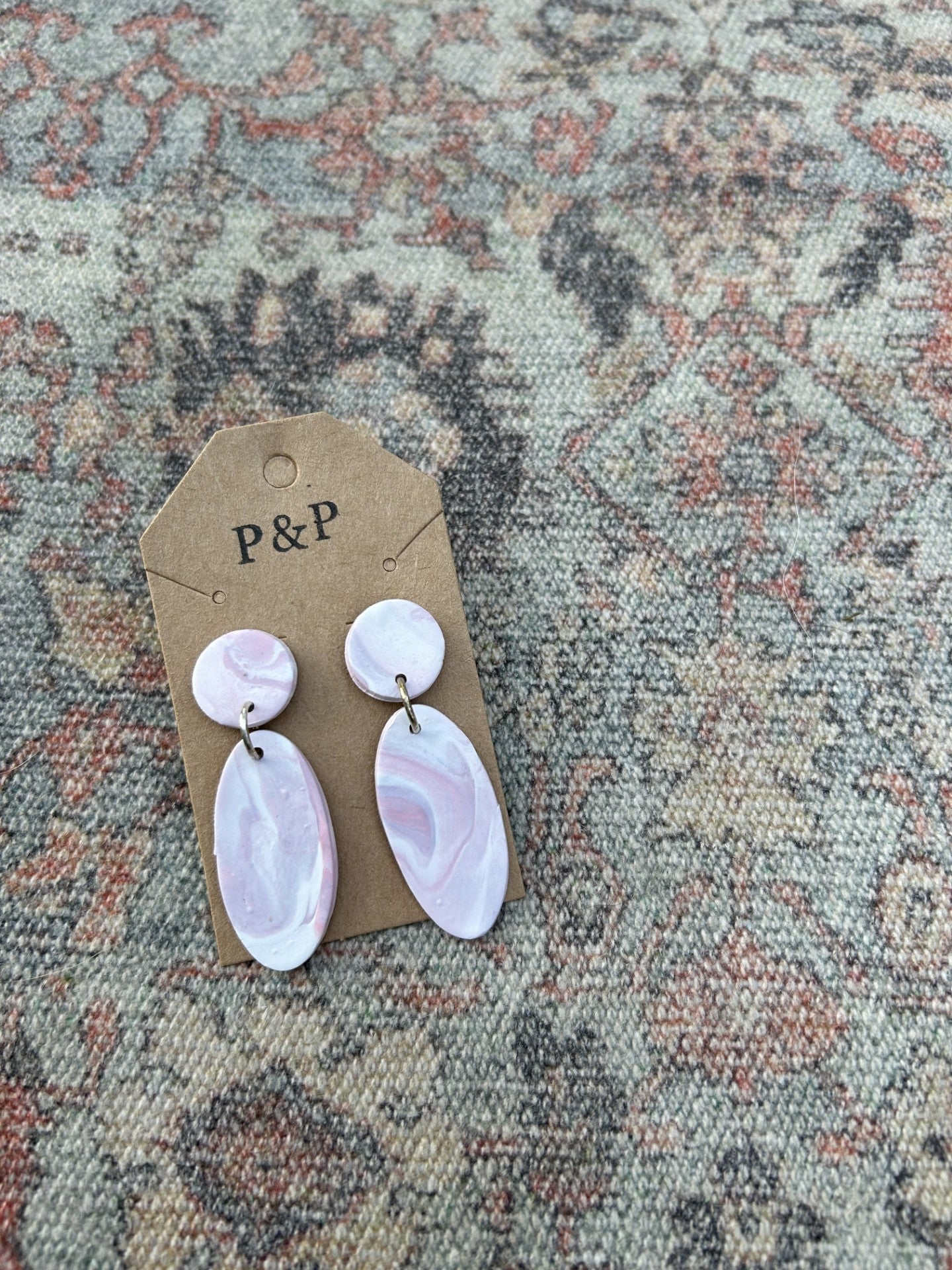 Light Purple Swirl - Drop Earring