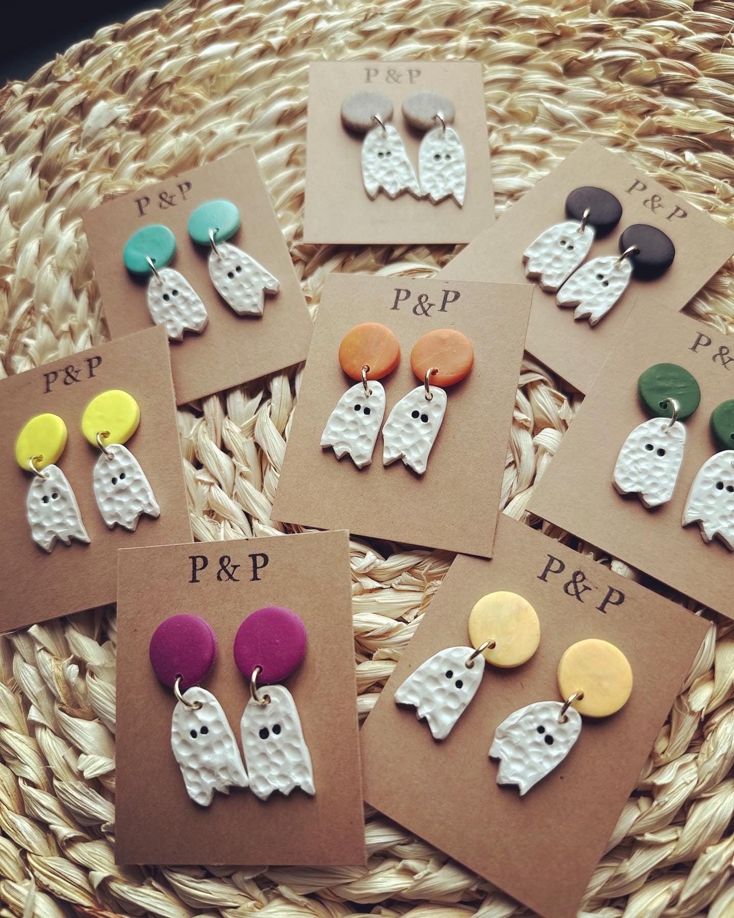 Festive Halloween Ghost Earrings