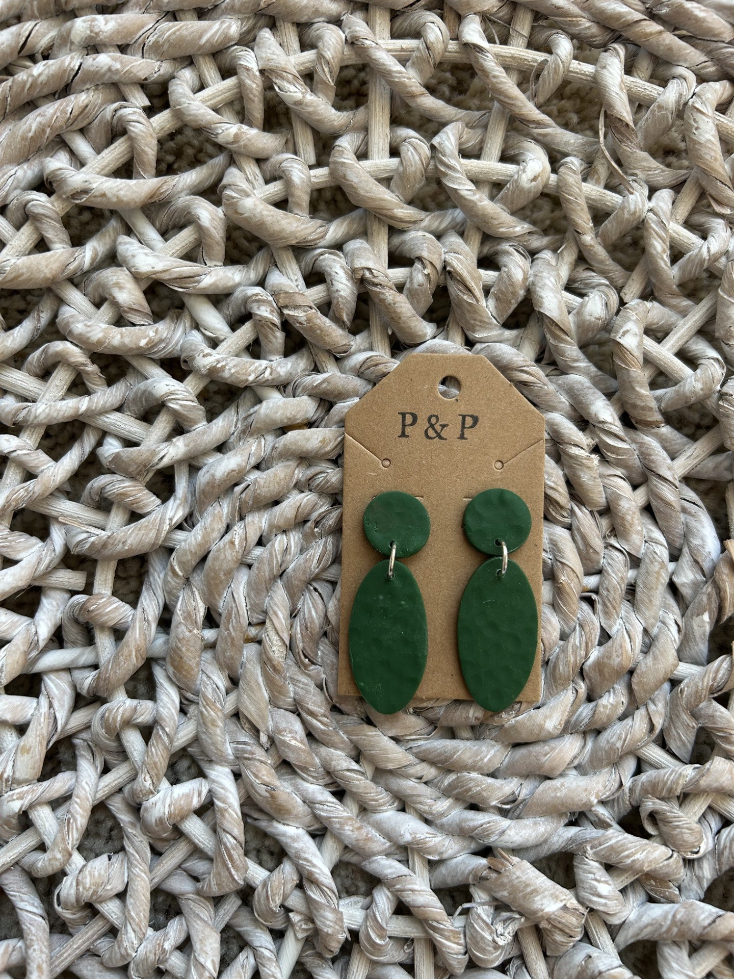 Dark Green - Drop Earring