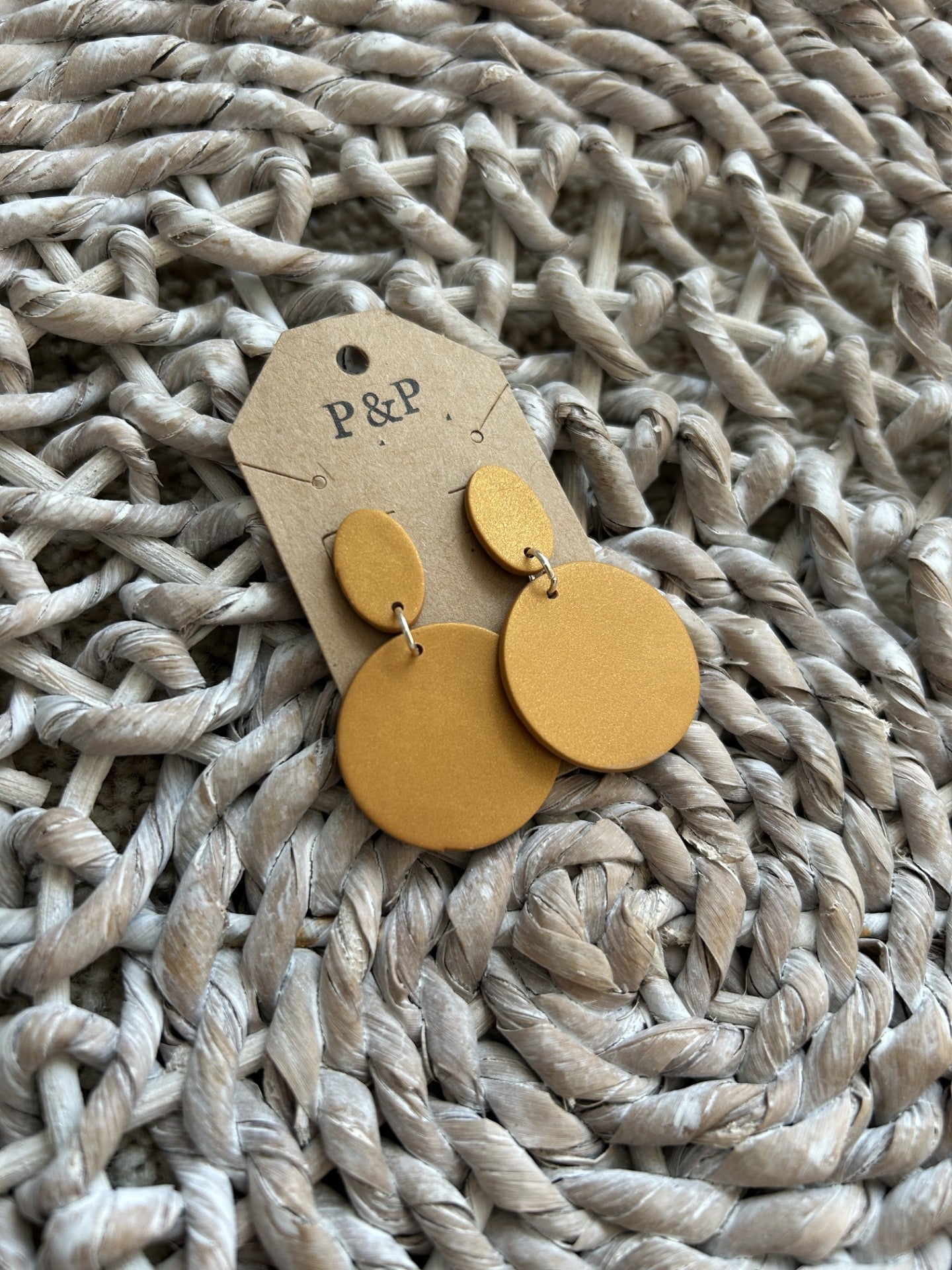 Shimmery Gold - Circle Earring
