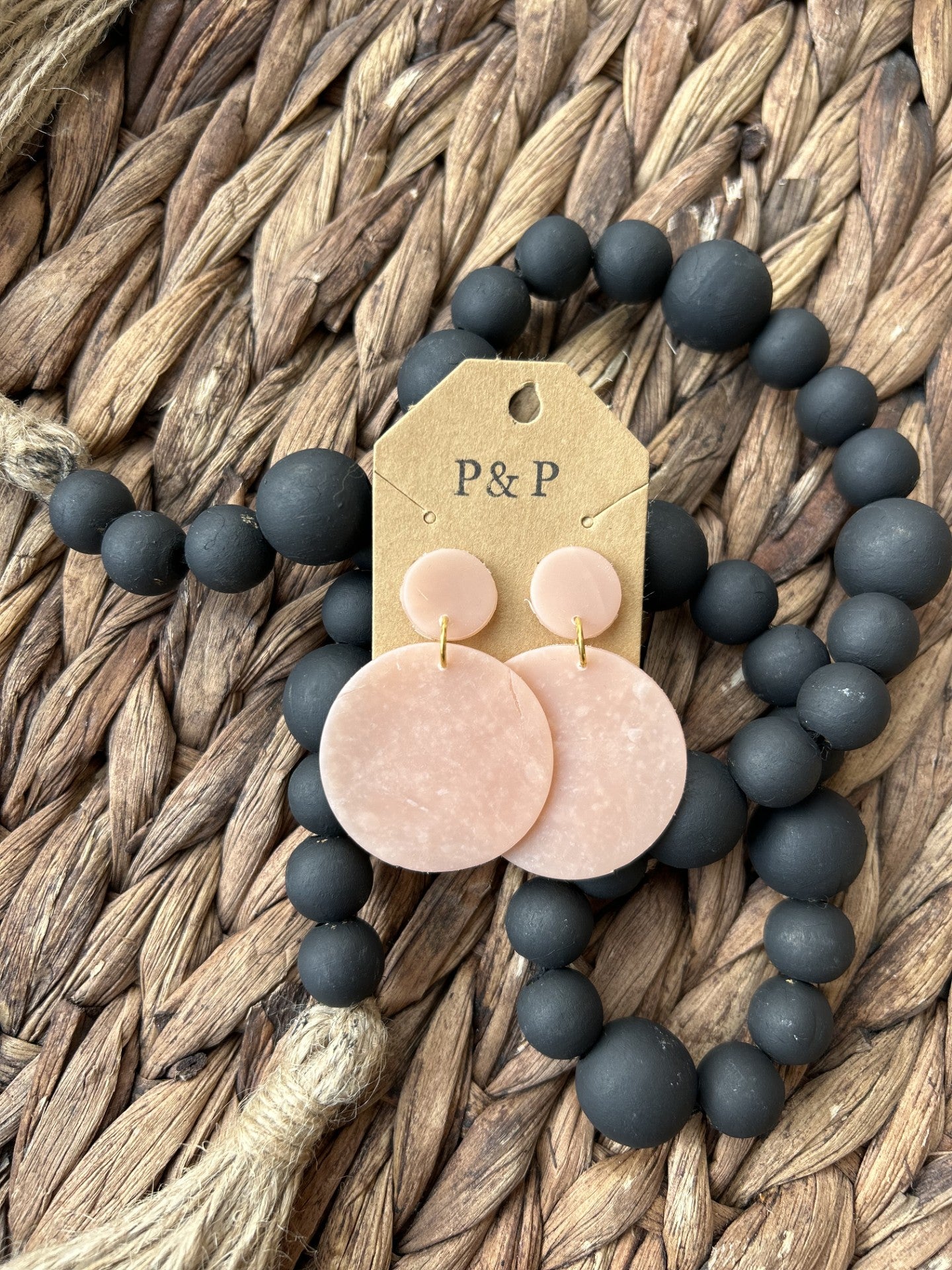 Bubbly Blush - Large Circle Earring