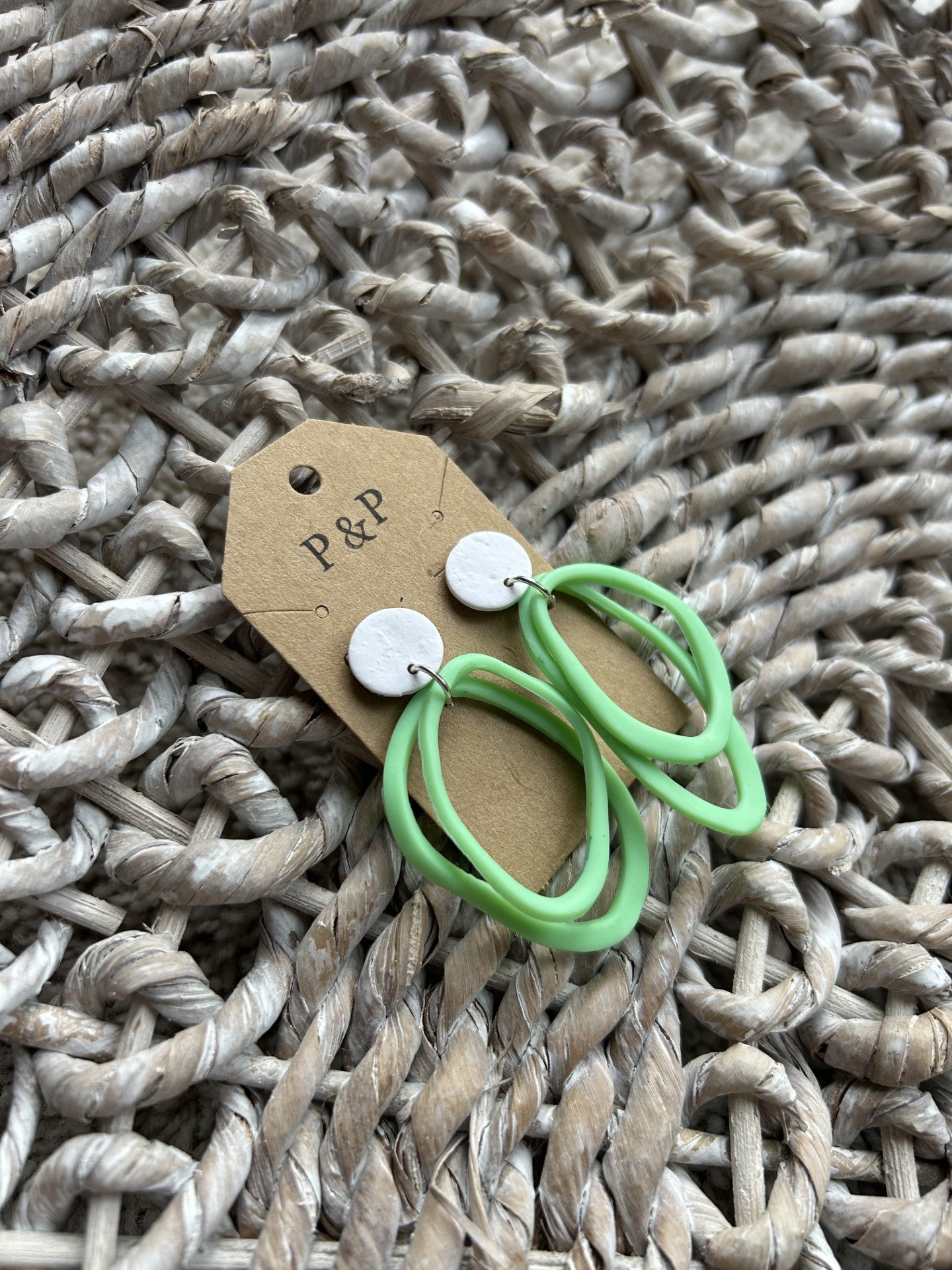 Abstract Neon Hoop Earring