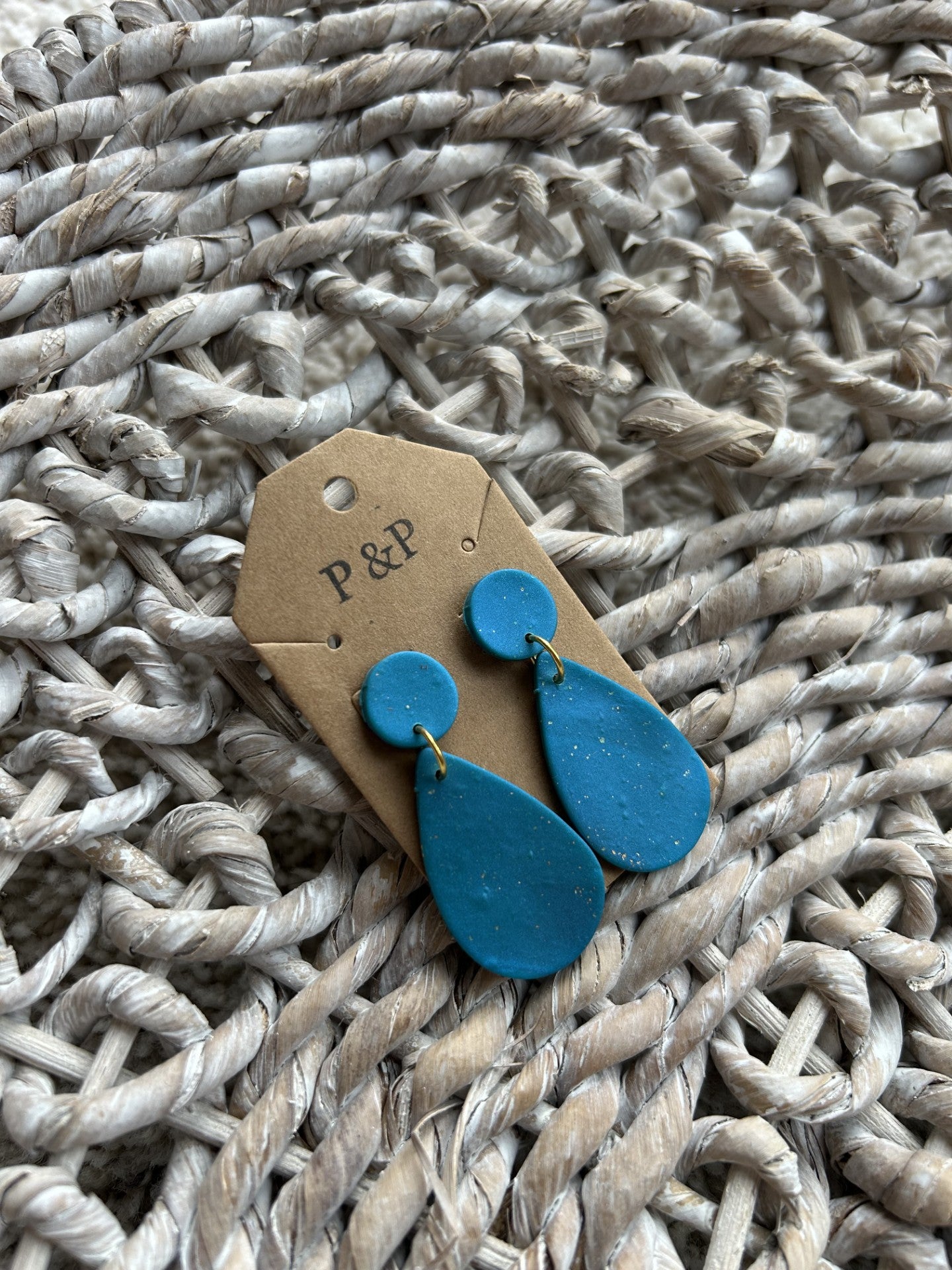 Gold Speck Turquoise - Drop Earring