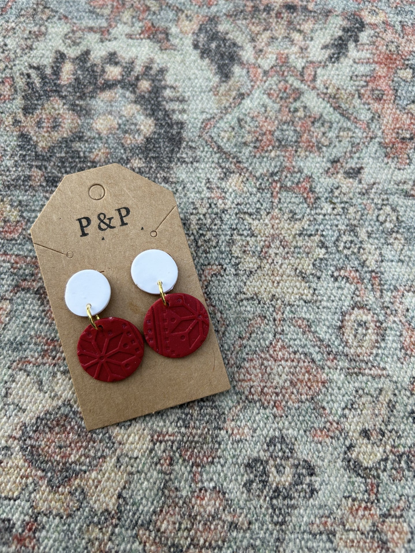 Holiday Cheer - Small Circle Earring