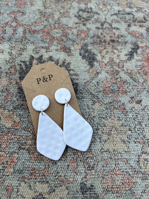 Dimple Drops - Large Clay Earring