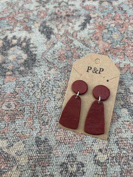 Madly Mauve - Clay Earring