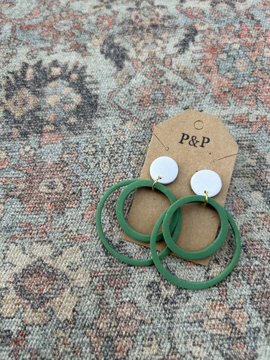 Abstract Green Hoops