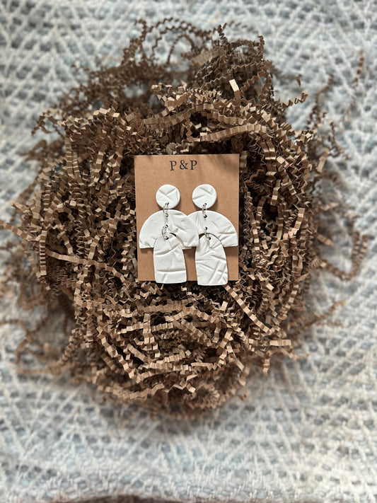 Blanco Dangle Earring - Wood Texture