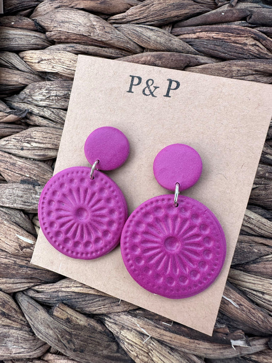 Magenta Goblet Earring