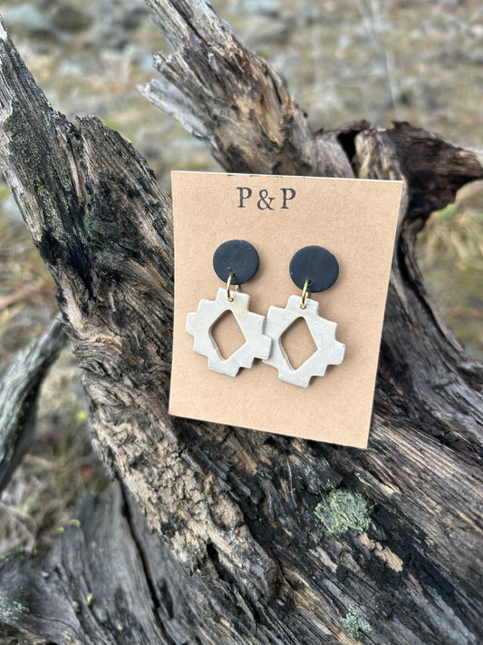 Blackened AZ - Hand-Cut Earring