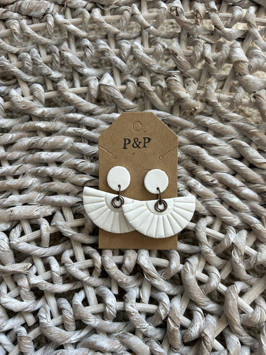 Grit & Shine - Fan Clay Earring