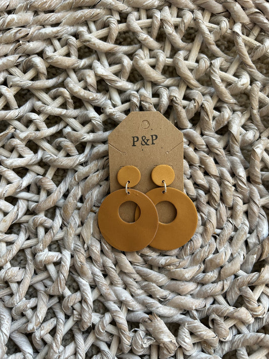 Shimmering Gold - Large Circle Earring
