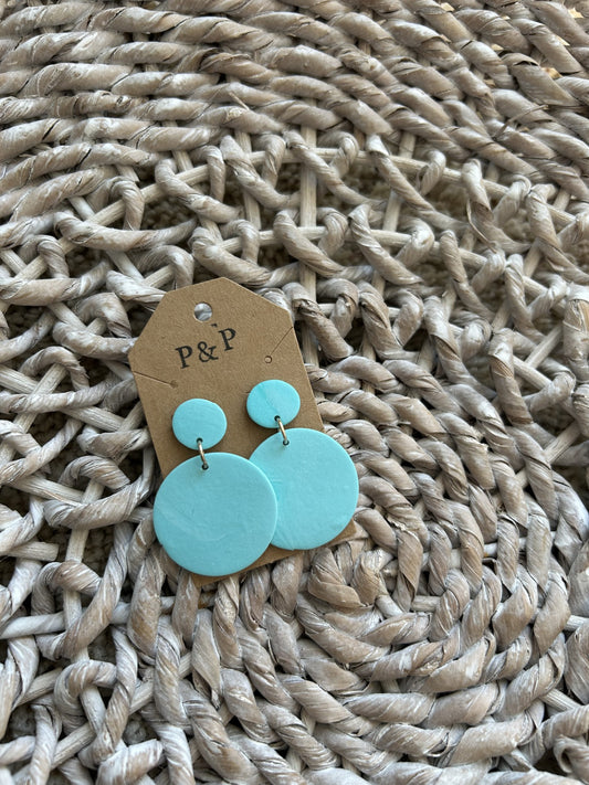 Shimmery Turquoise - Circle Earring