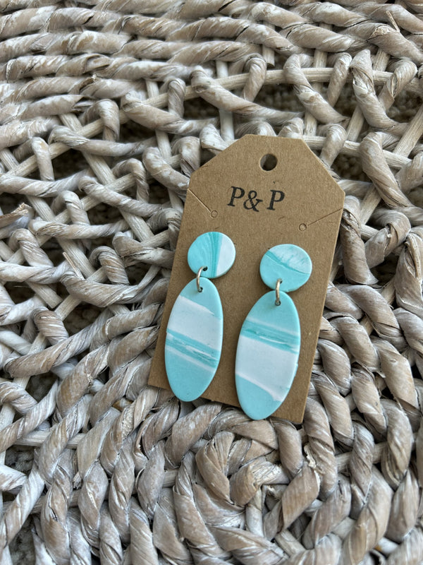 Shimmery Turquoise - Drop Earring