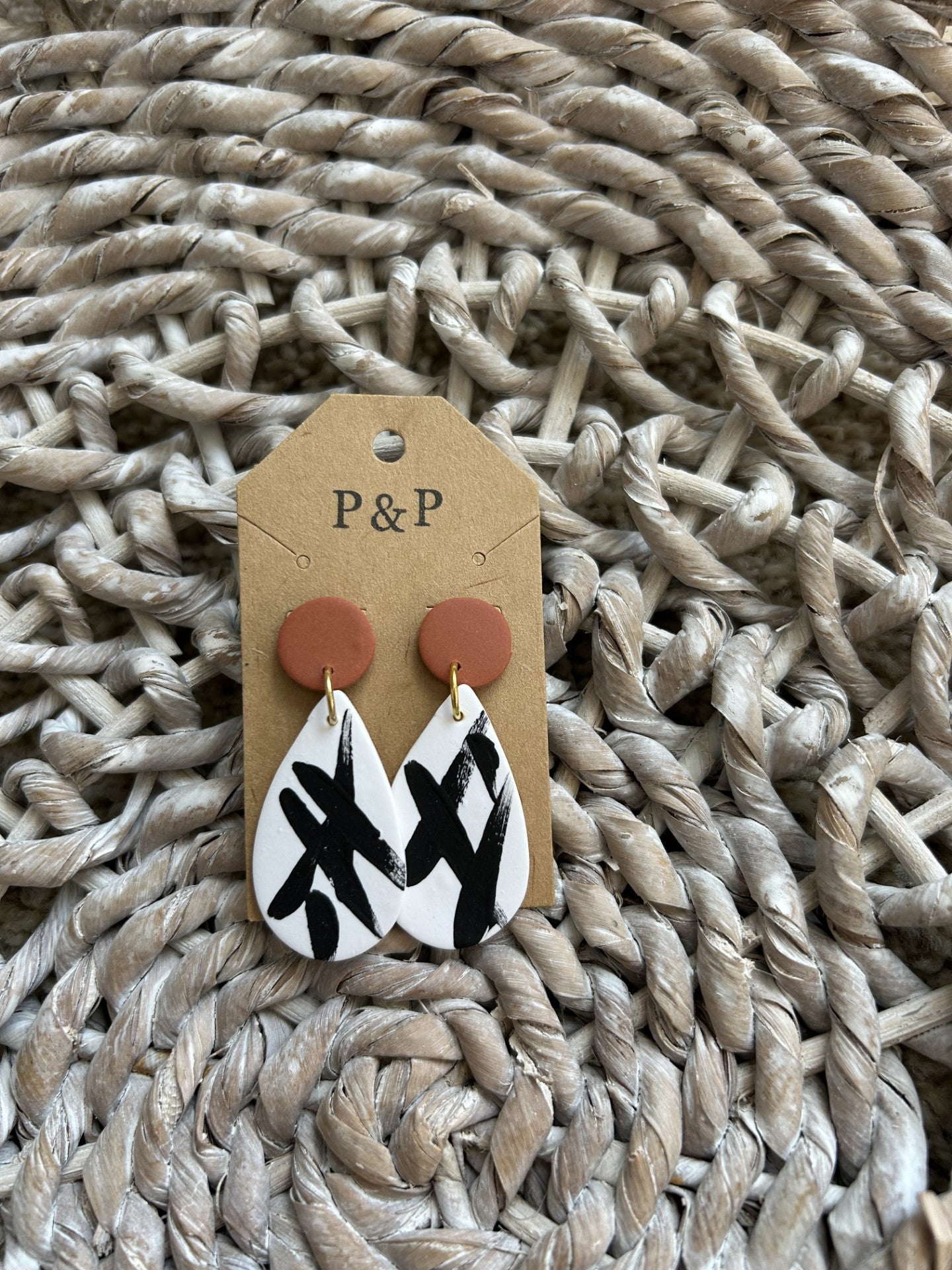 Abstract - Hand Painted Earring