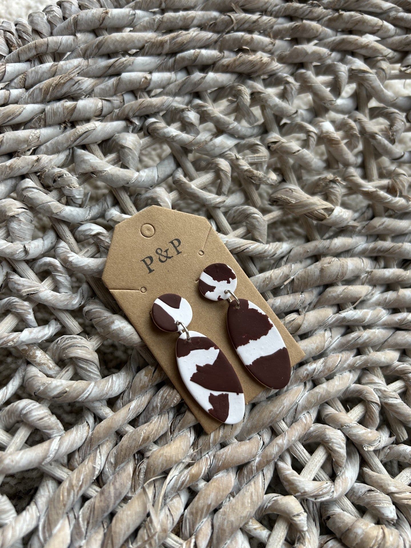 Cowhide - Drop Earring